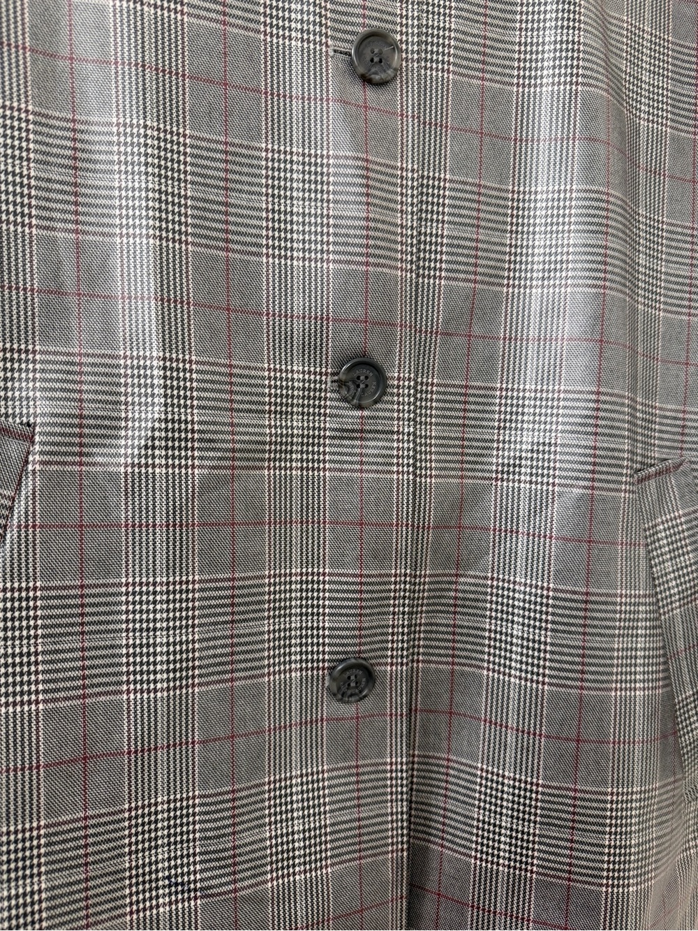 Lauren Ralph Lauren Grey Plaid Hooded Rain Shell Trench Coat XL - Picture 2 of 13